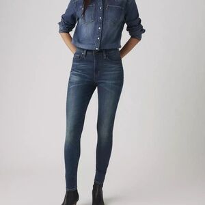 LEVI'S Mile High Super Skinny Jeans - dark wash - size 27